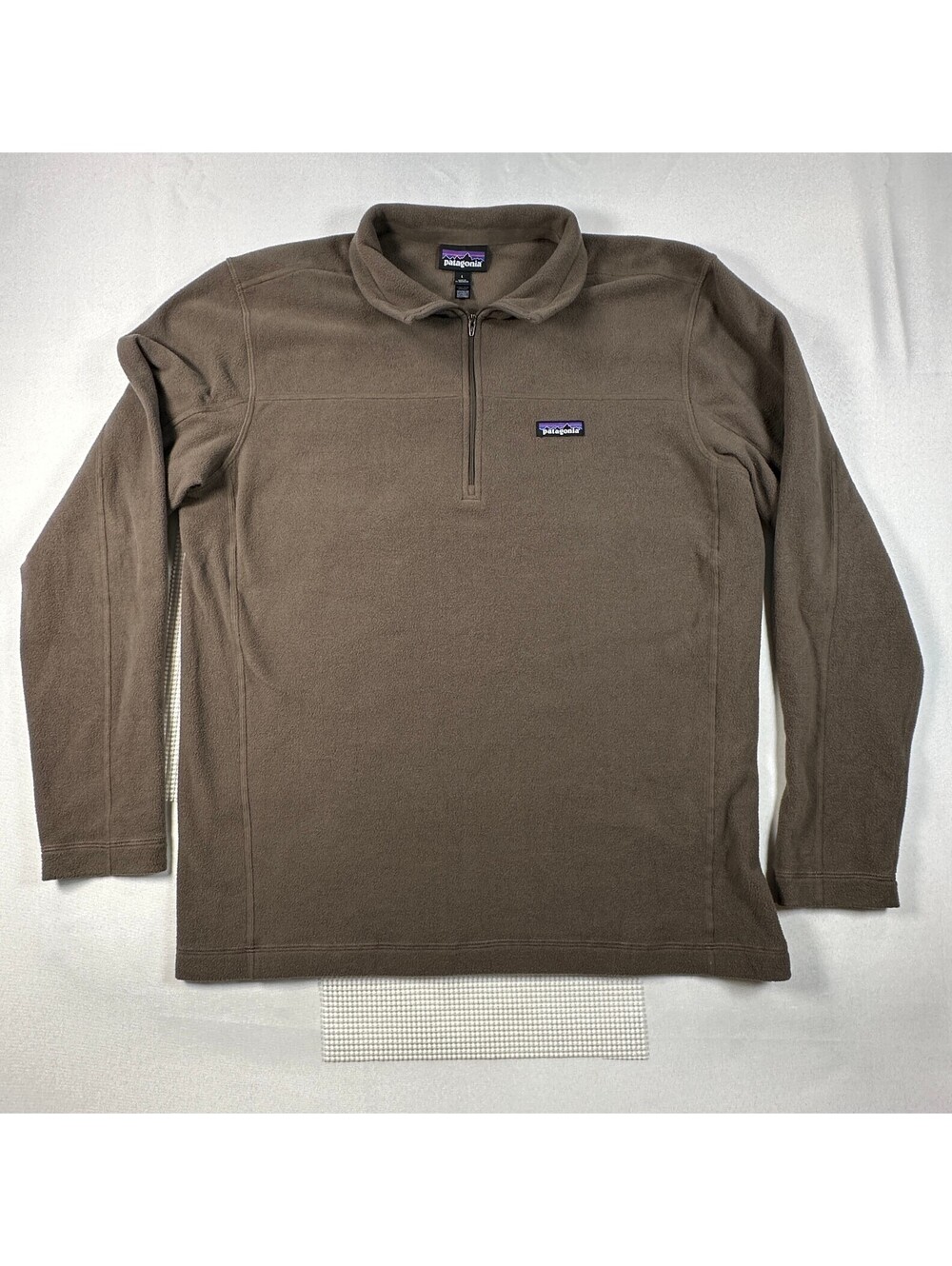 Patagonia Men's Micro D 1/4 Zip Fleece Pullover Jacket Brown Earth Tone Large